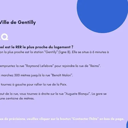 Lejlighed Cosy Au Calme, Proche De Paris Et Du Rer B Gentilly